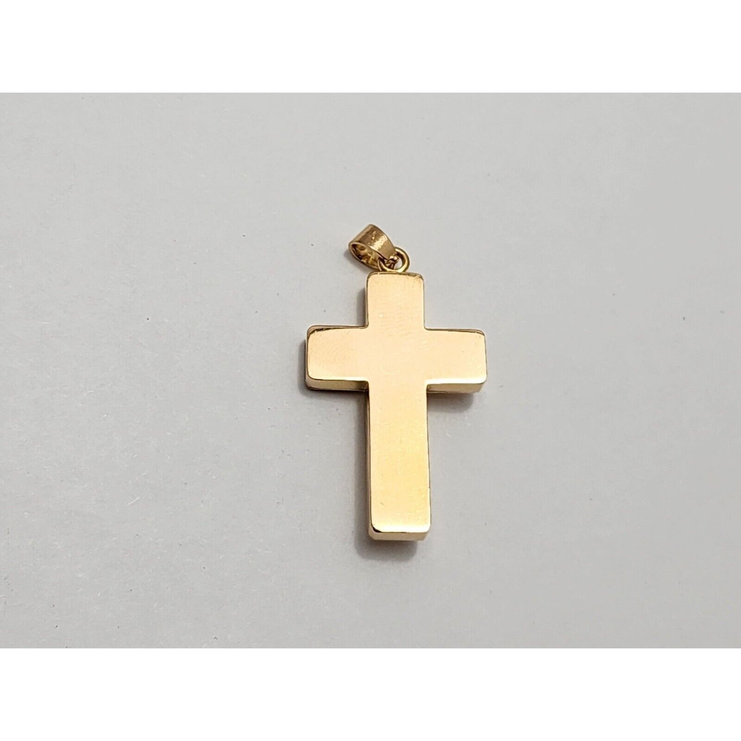 21K Yellow Gold Polished Jesus on Cross Charm Pendant