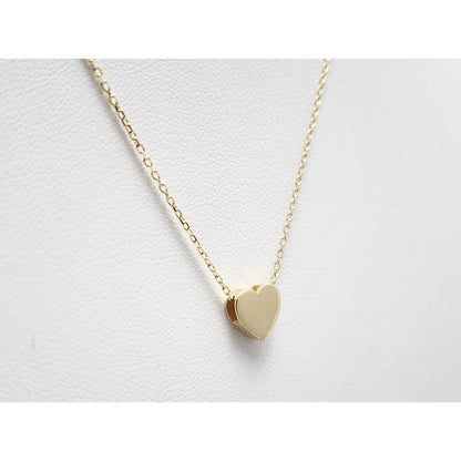 14K Yellow Gold Heart Link Chain Necklace