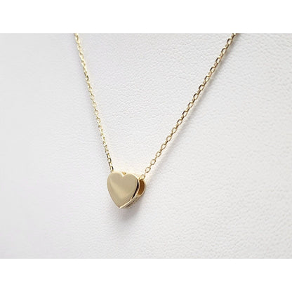 14K Yellow Gold Heart Link Chain Necklace