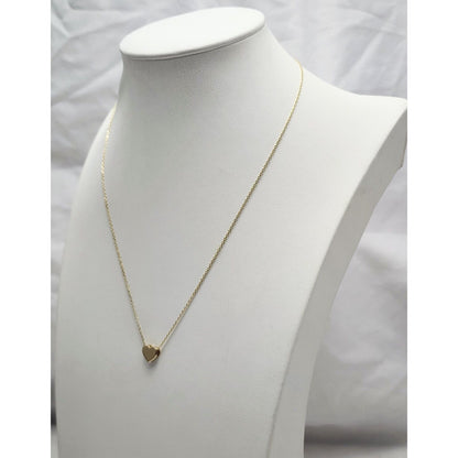 14K Yellow Gold Heart Link Chain Necklace