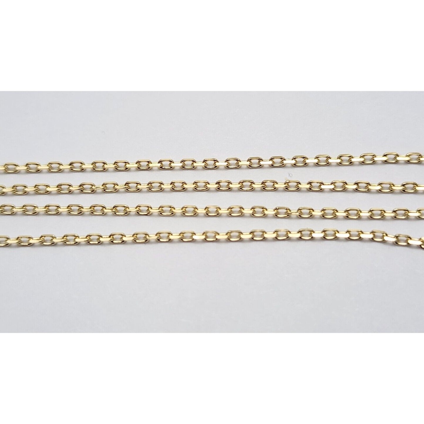 14K Yellow Gold Heart Link Chain Necklace