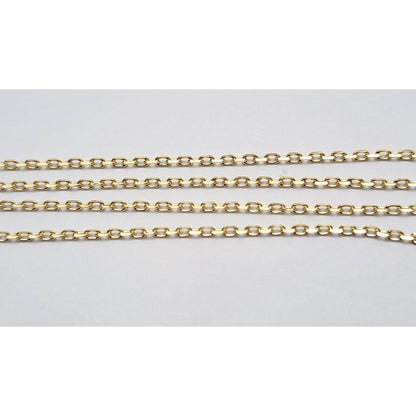 14K Yellow Gold Heart Link Chain Necklace