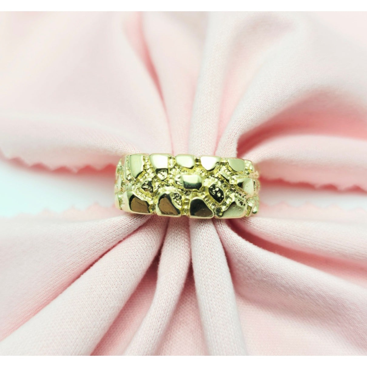 14K Yellow Gold Nugget Ring