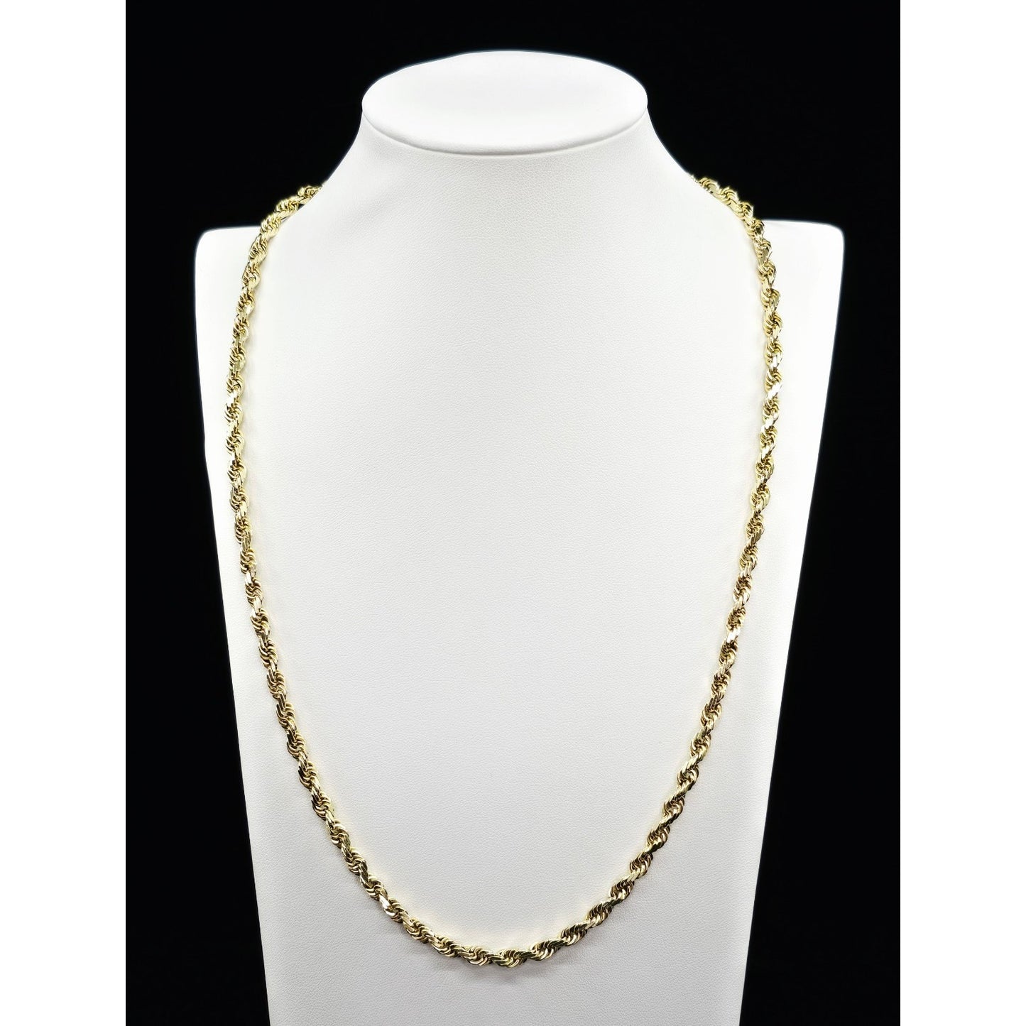 14K Yellow Gold Rope Chain Necklace