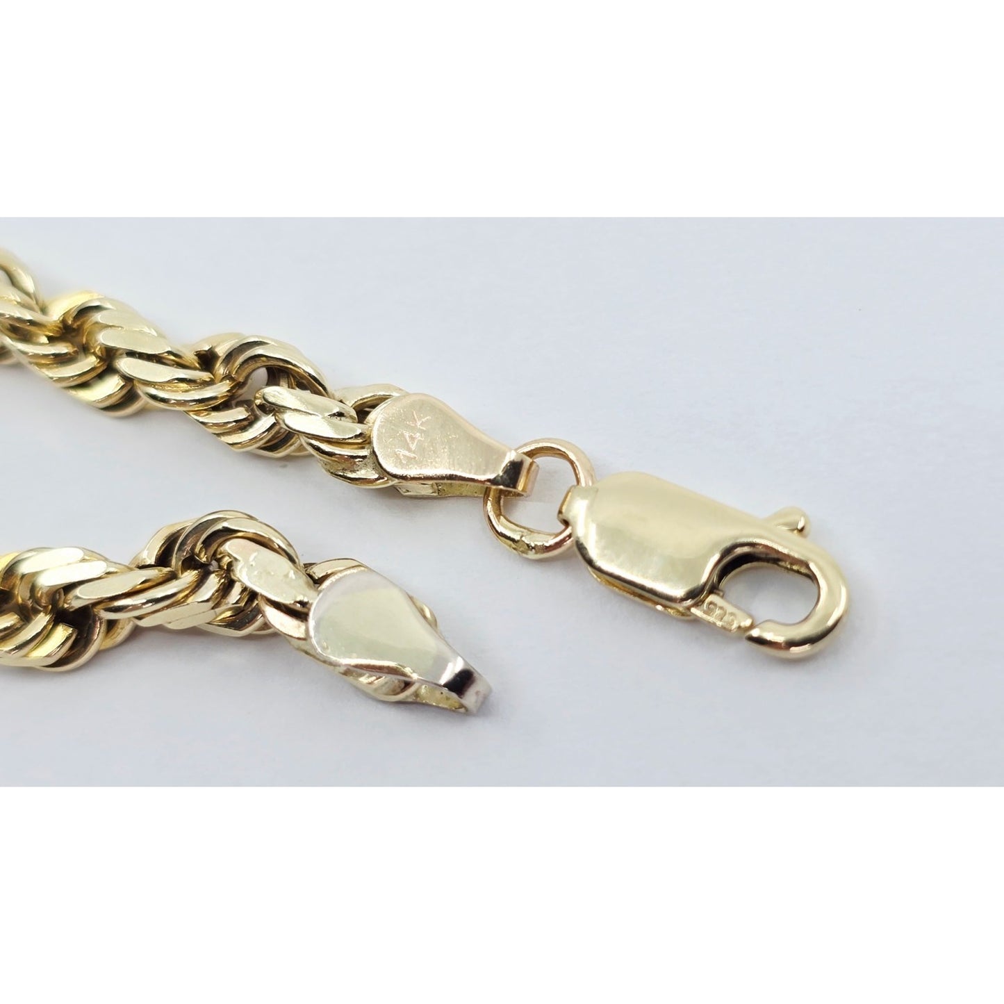 14K Yellow Gold Rope Chain Necklace