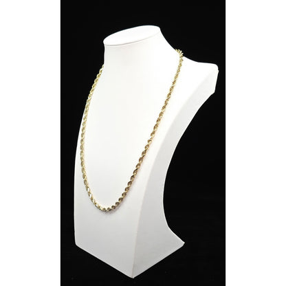 14K Yellow Gold Rope Chain Necklace