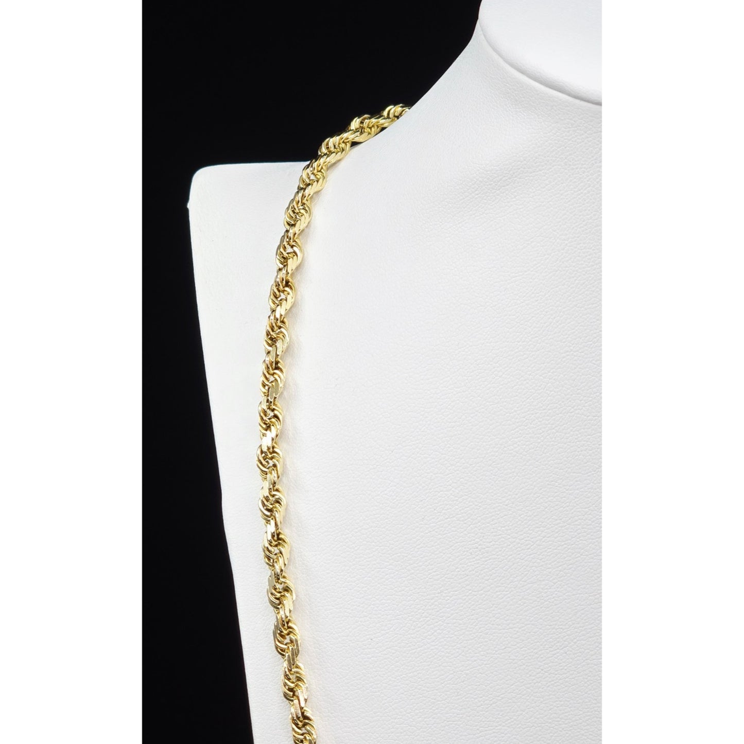 14K Yellow Gold Rope Chain Necklace