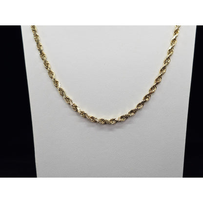 14K Yellow Gold Rope Chain Necklace