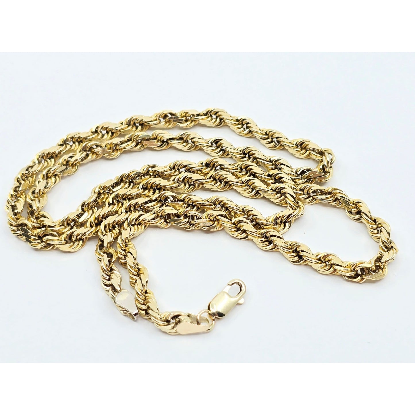 14K Yellow Gold Rope Chain Necklace