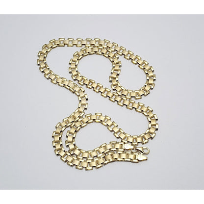 10K Yellow Gold Rolex Link Chain Necklace