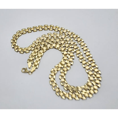 10K Yellow Gold Rolex Link Chain Necklace