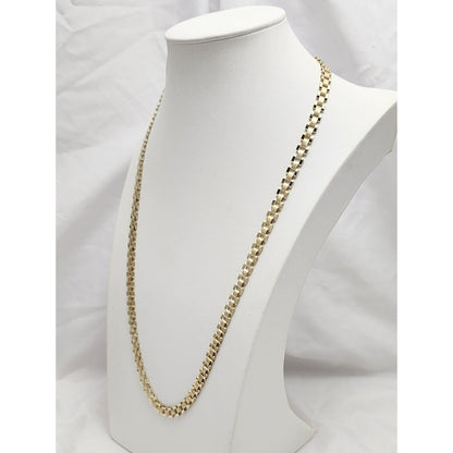 10K Yellow Gold Rolex Link Chain Necklace