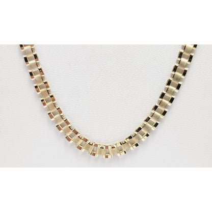 10K Yellow Gold Rolex Link Chain Necklace