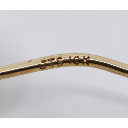 Large 10K Yellow Gold Braided Twist Diamond Cut Heart Hoop Earrings