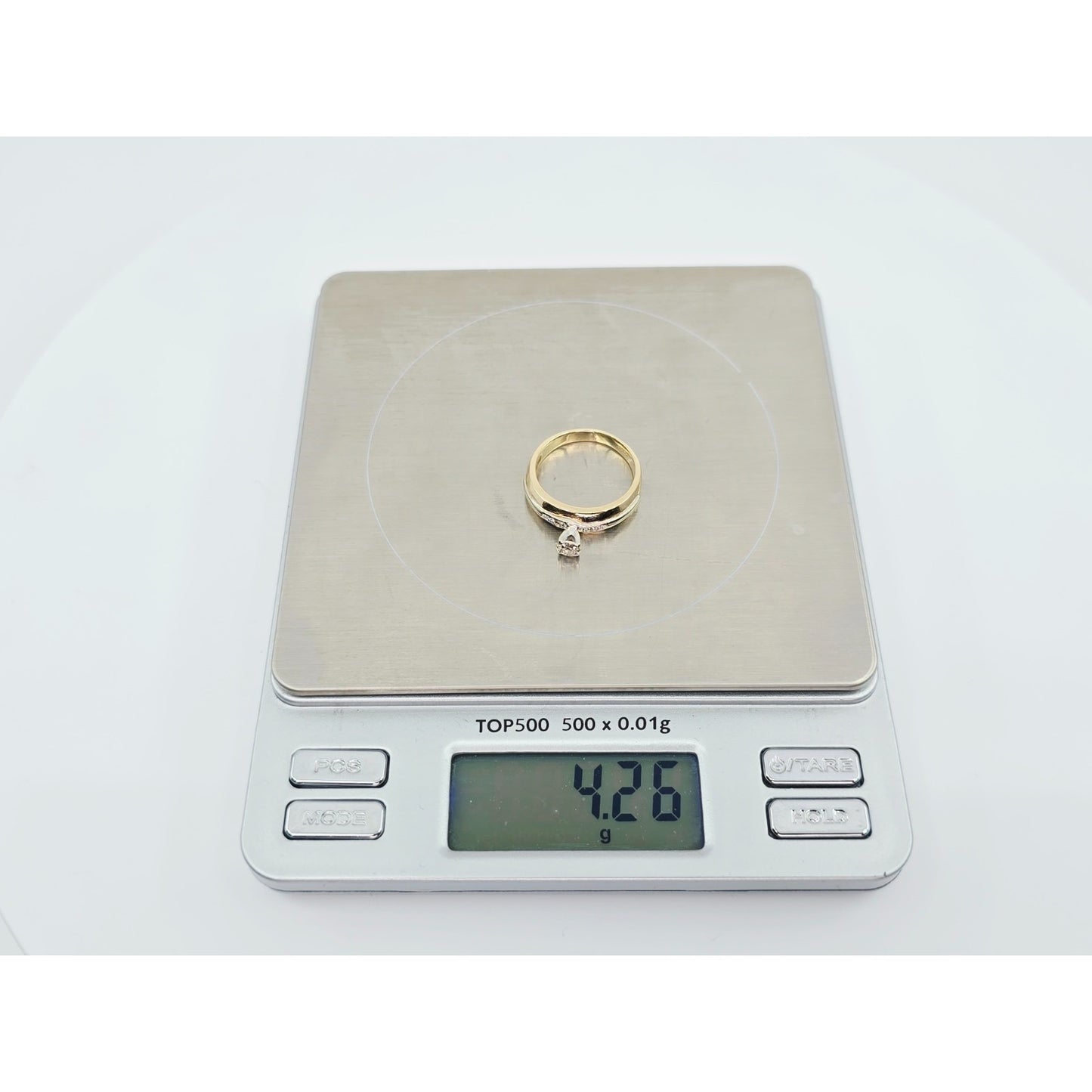 14K Two Tone Gold Ladies Diamond Engagement Ring