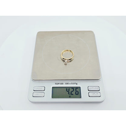 14K Two Tone Gold Ladies Diamond Engagement Ring