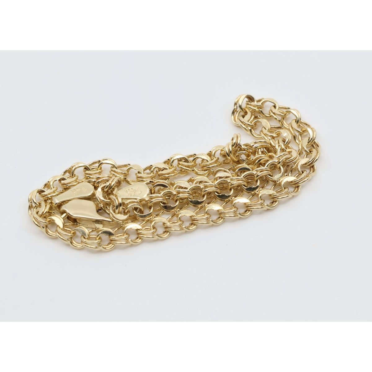 14K Yellow Gold Bismark Link Bracelet