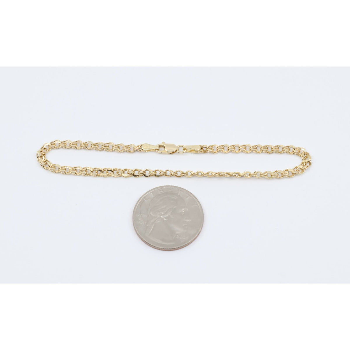 14K Yellow Gold Bismark Link Bracelet