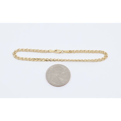 14K Yellow Gold Bismark Link Bracelet