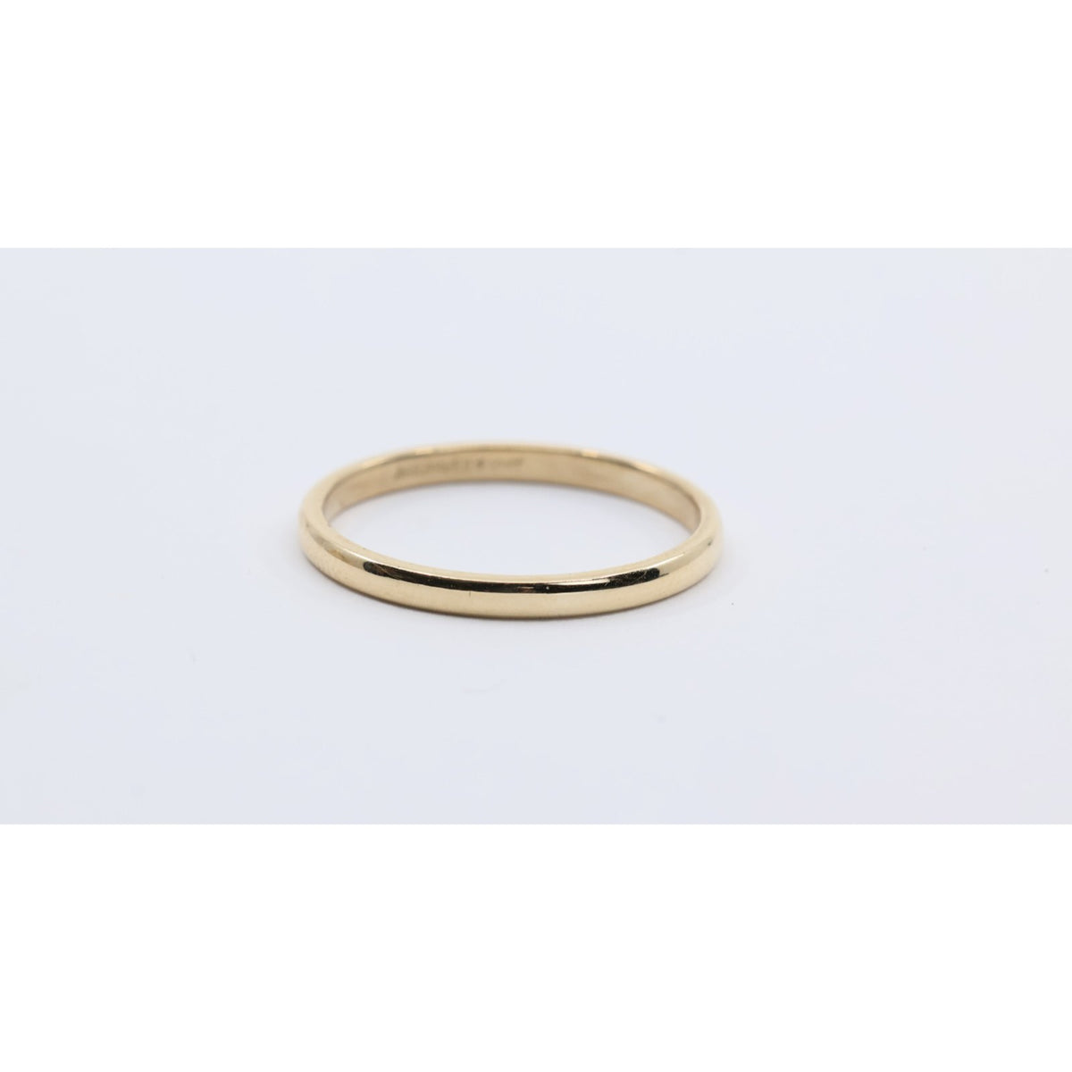 Thin 14K Yellow Gold Polished Wedding Band Ring