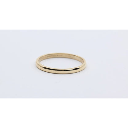 Thin 14K Yellow Gold Polished Wedding Band Ring