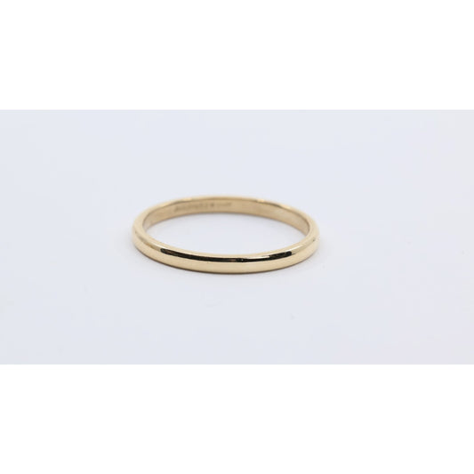 Thin 14K Yellow Gold Polished Wedding Band Ring