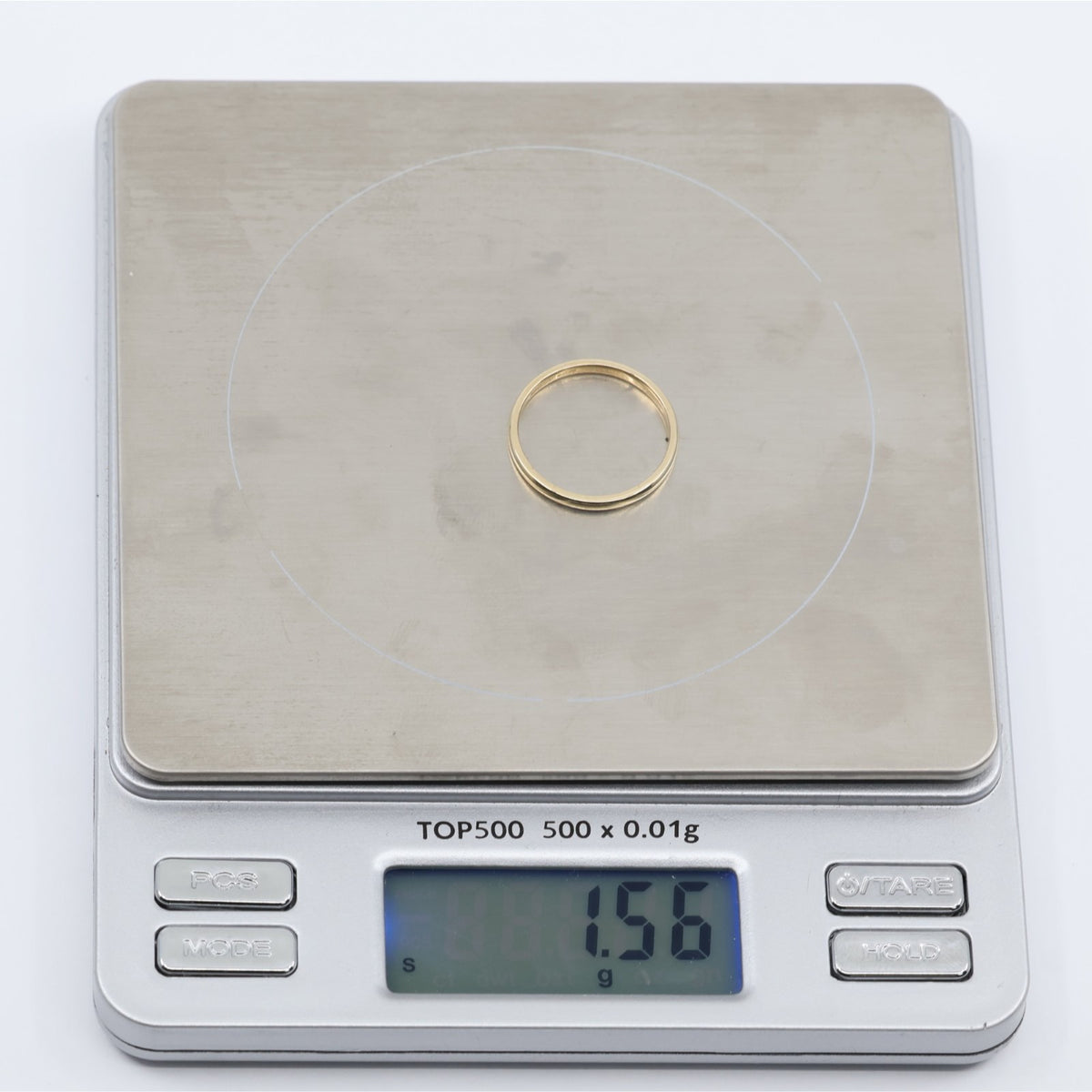 Thin 14K Yellow Gold Polished Wedding Band Ring