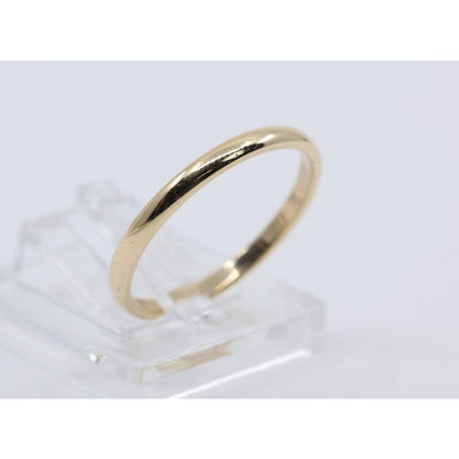 Thin 14K Yellow Gold Polished Wedding Band Ring