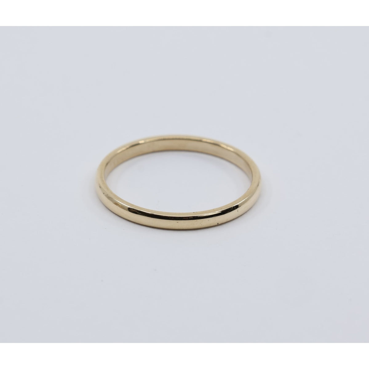 Thin 14K Yellow Gold Polished Wedding Band Ring
