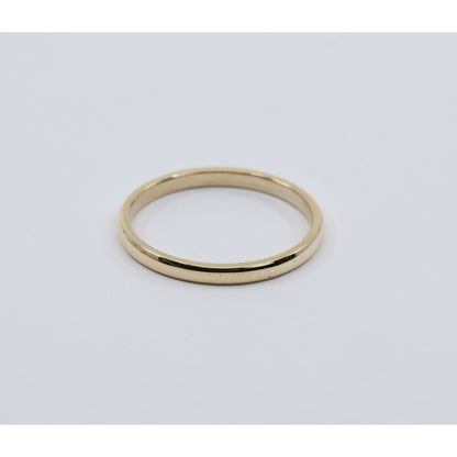 Thin 14K Yellow Gold Polished Wedding Band Ring