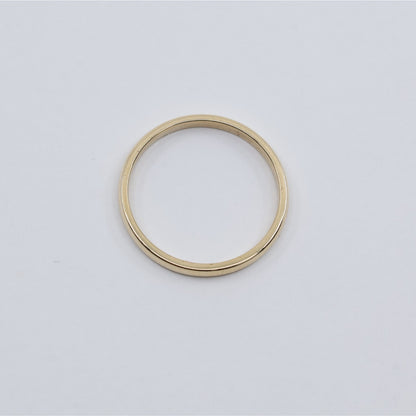 Thin 14K Yellow Gold Polished Wedding Band Ring