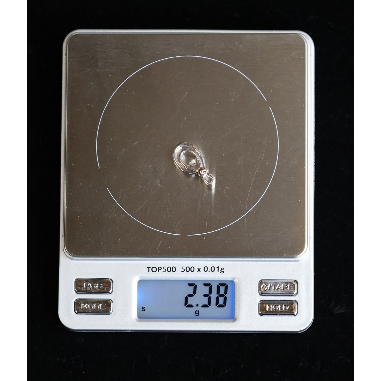 Sterling Silver & 10K Rose Gold Two Tone Drop Dangle Diamond Heart Charm Pendant