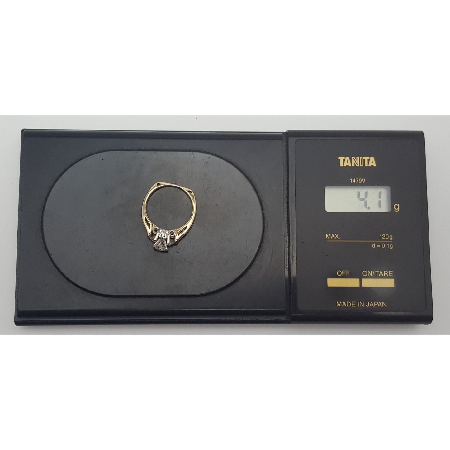 14K Two Tone Multi Color Gold Designer Round & Baguette Diamond Engagement Ring