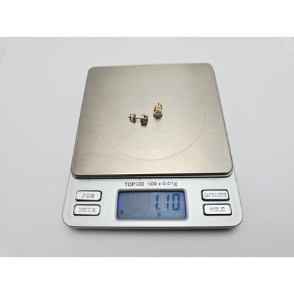 10K Yellow Gold Round Shaped Diamond Stud Earrings