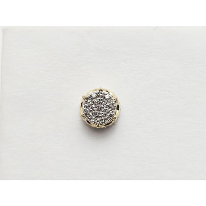 10K Yellow Gold Round Shaped Diamond Stud Earrings