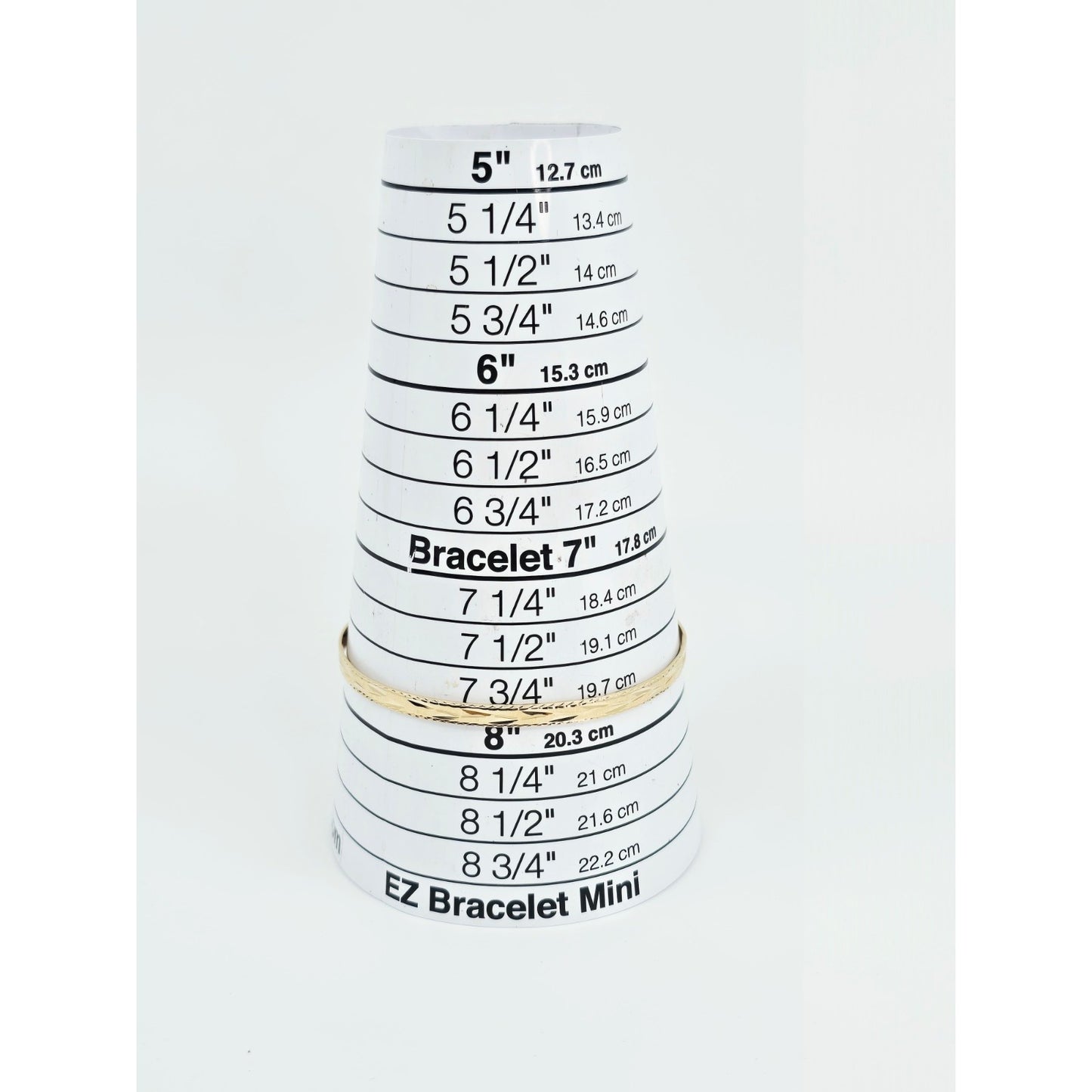 14K Yellow Gold Diamond Cut Bangle Bracelet