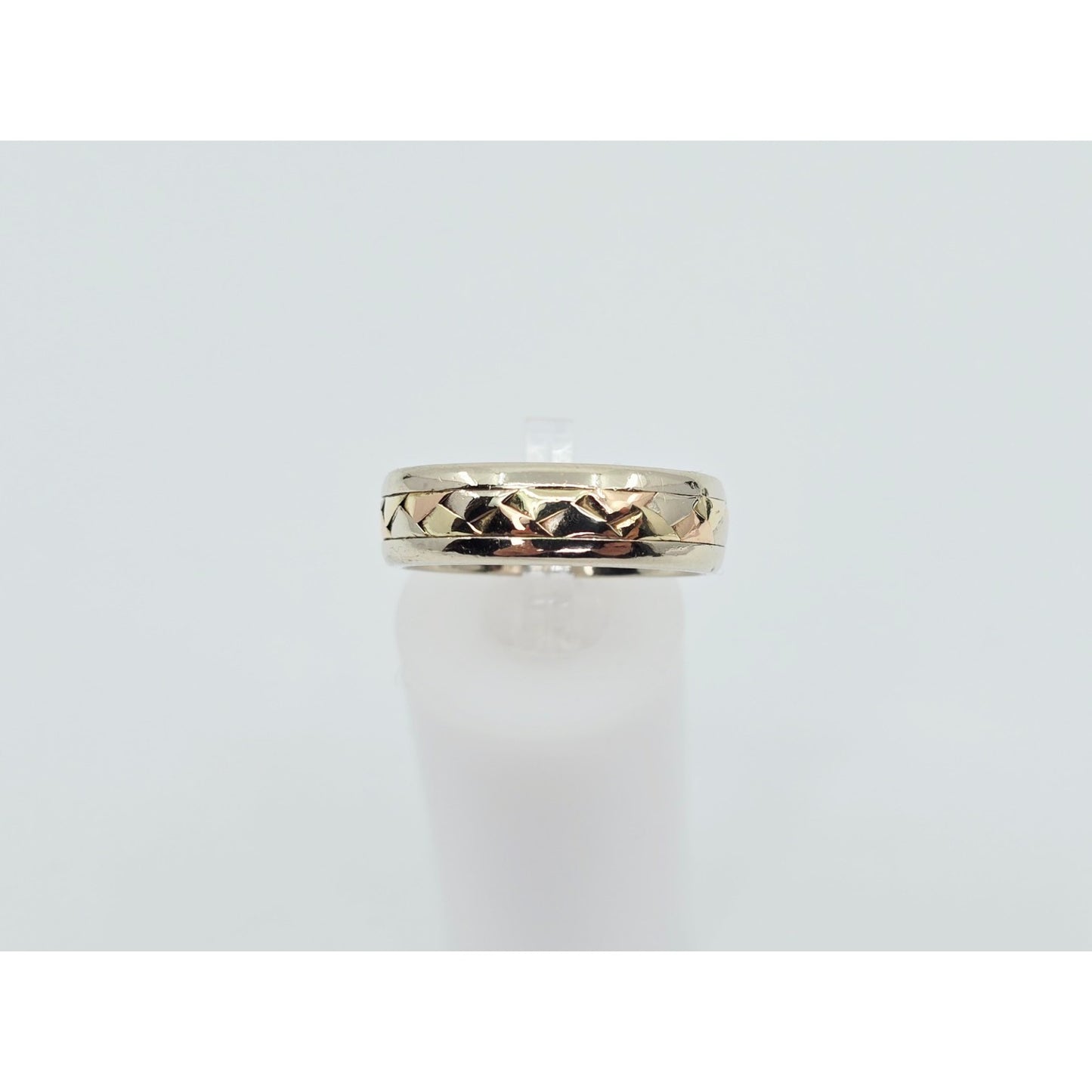 14K Tri Tone Gold Braided Wedding Band Ring