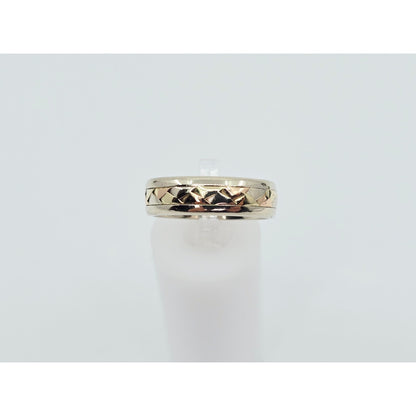 14K Tri Tone Gold Braided Wedding Band Ring
