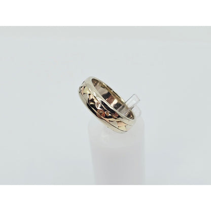 14K Tri Tone Gold Braided Wedding Band Ring