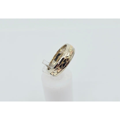 14K Tri Tone Gold Braided Wedding Band Ring