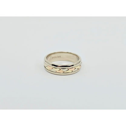 14K Tri Tone Gold Braided Wedding Band Ring
