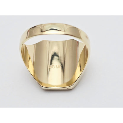 14K Yellow Gold Statement Signet Ring