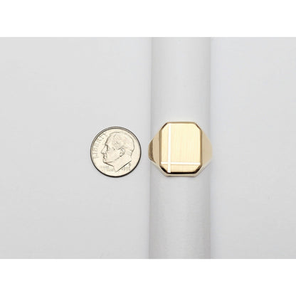14K Yellow Gold Statement Signet Ring