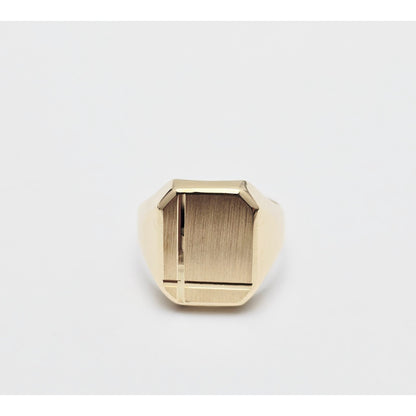 14K Yellow Gold Statement Signet Ring