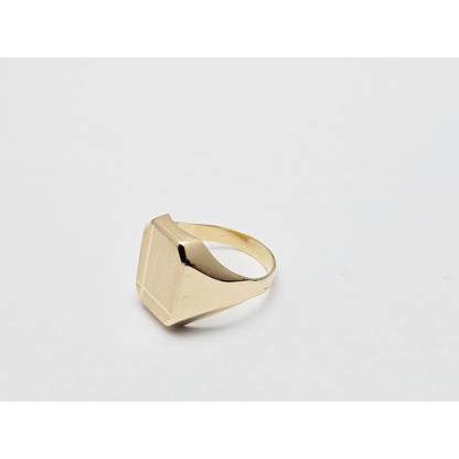 14K Yellow Gold Statement Signet Ring