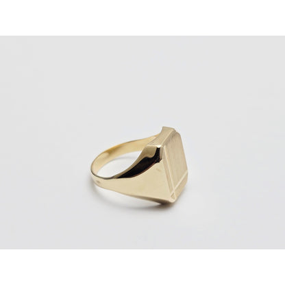 14K Yellow Gold Statement Signet Ring