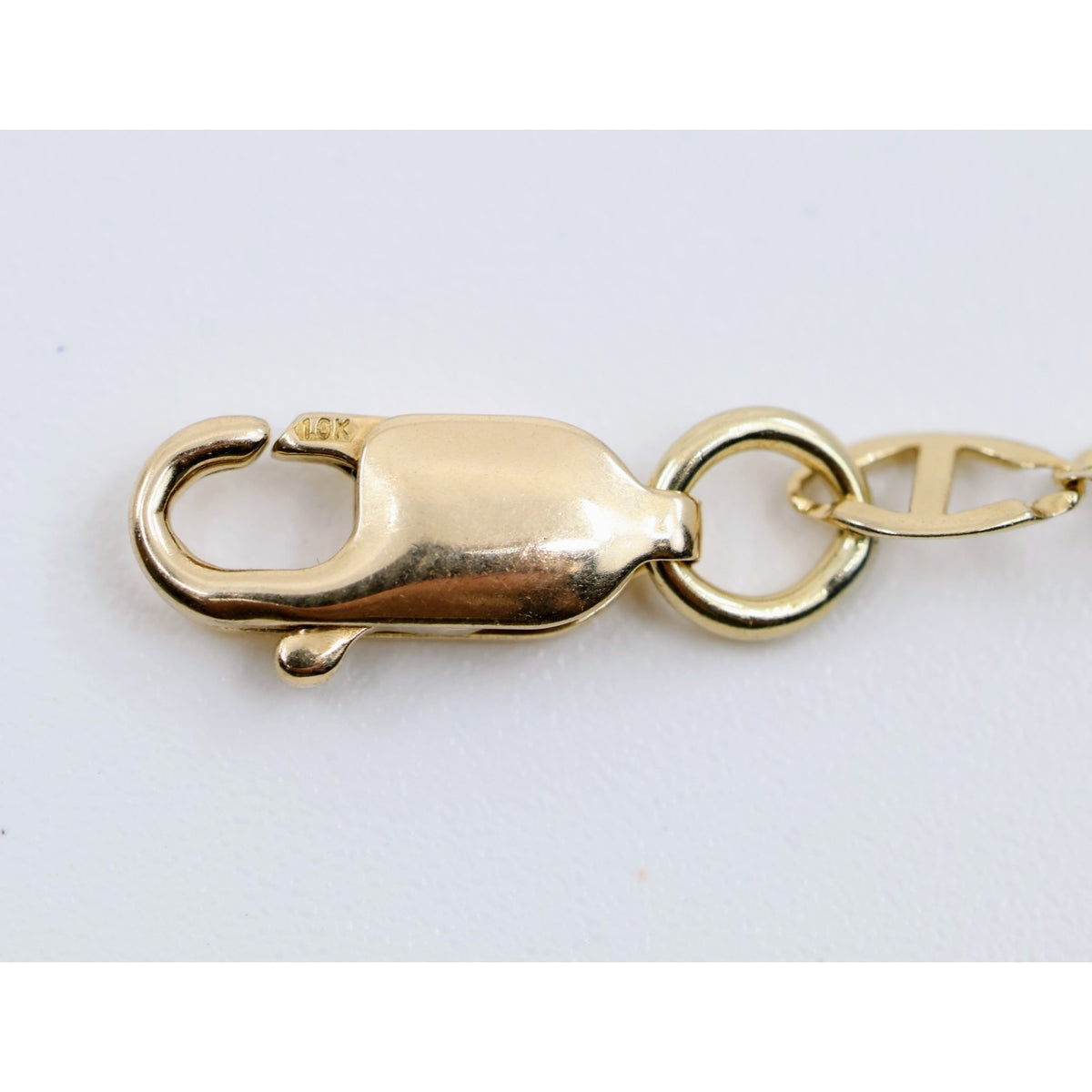 10K Yellow Gold Mariner Anchor Link Chain Necklace