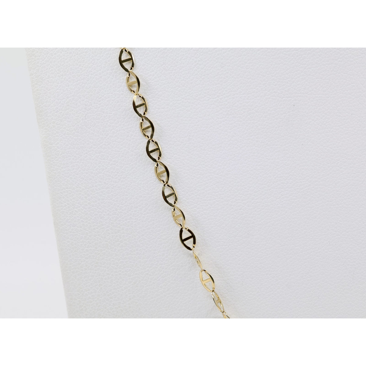 10K Yellow Gold Mariner Anchor Link Chain Necklace