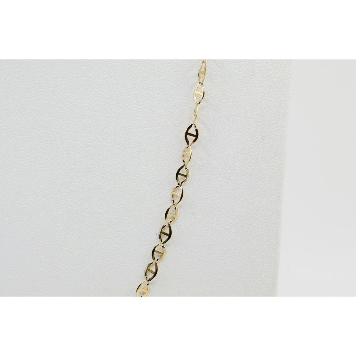 10K Yellow Gold Mariner Anchor Link Chain Necklace