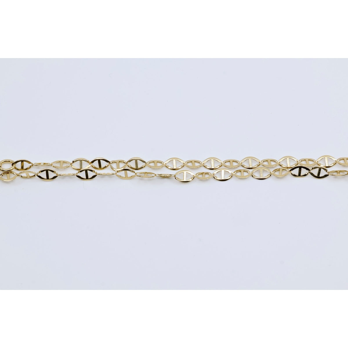 10K Yellow Gold Mariner Anchor Link Chain Necklace